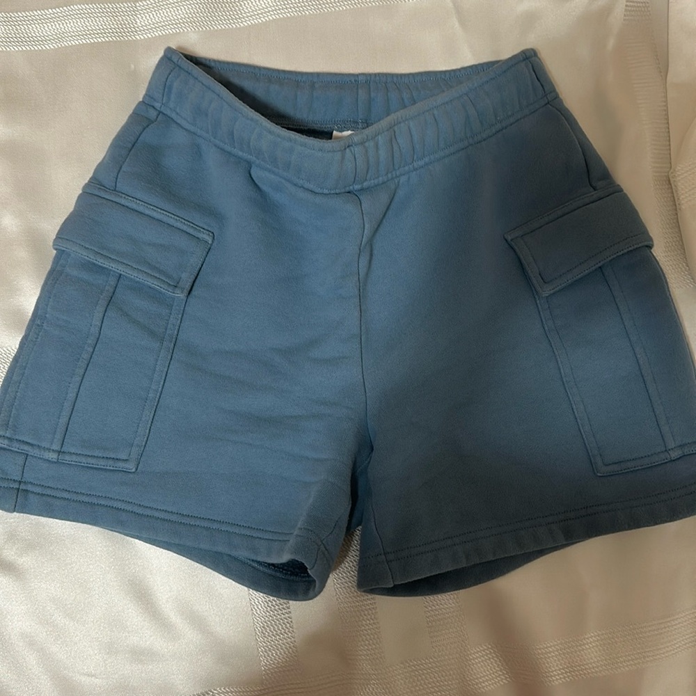 TNA Cozy Fleece Blue Cargo Shorts